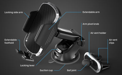 BesTrix Phone Mount for Car - 3 products in one