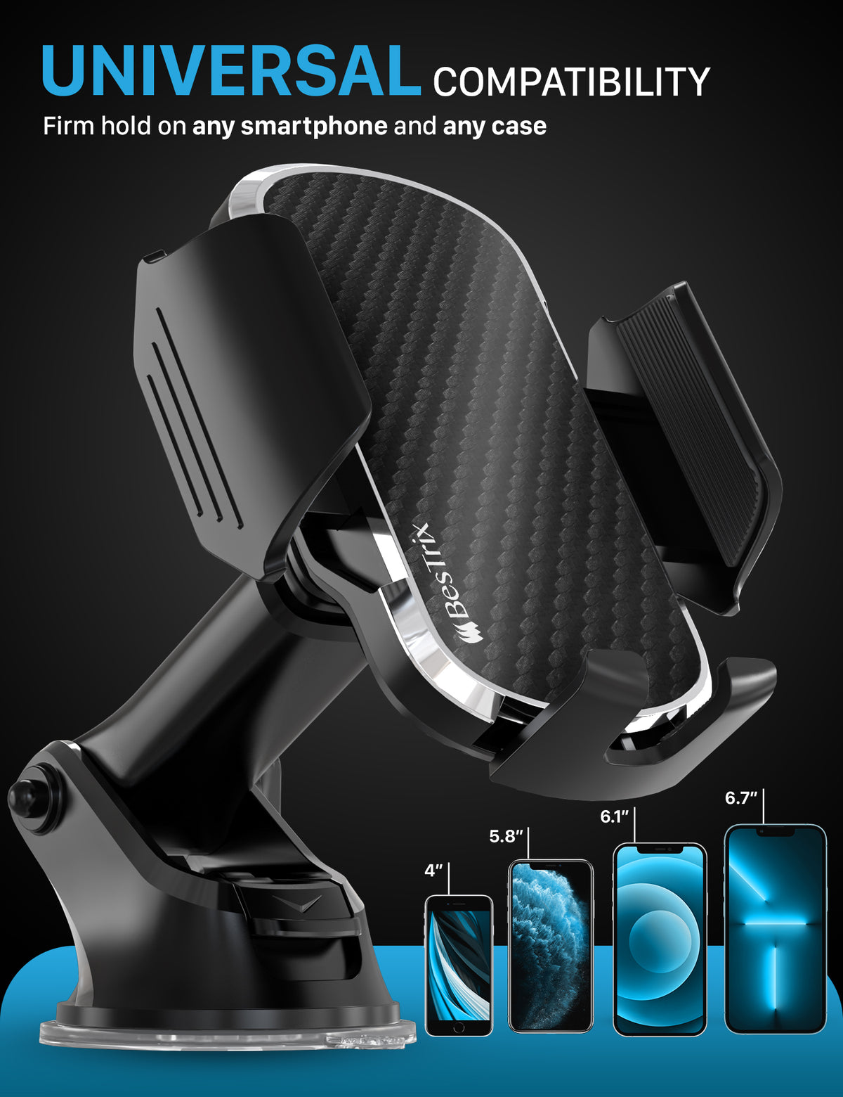 BesTrix Phone Mount for Car - 3 products in one